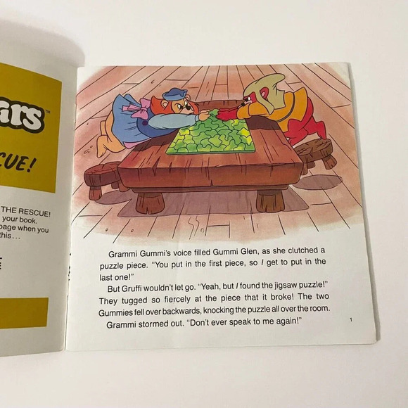 1985 Disneys Gummi Bears Gummies To The  Rescue Read Along Book Only No Record - Picture 11 of 16